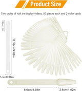 100 outils de nail art, pochoirs de nail art, tête ronde transparente et outils de ballet de couleur naturelle, livrés avec 2 autocollants numériques à paillettes 1-100