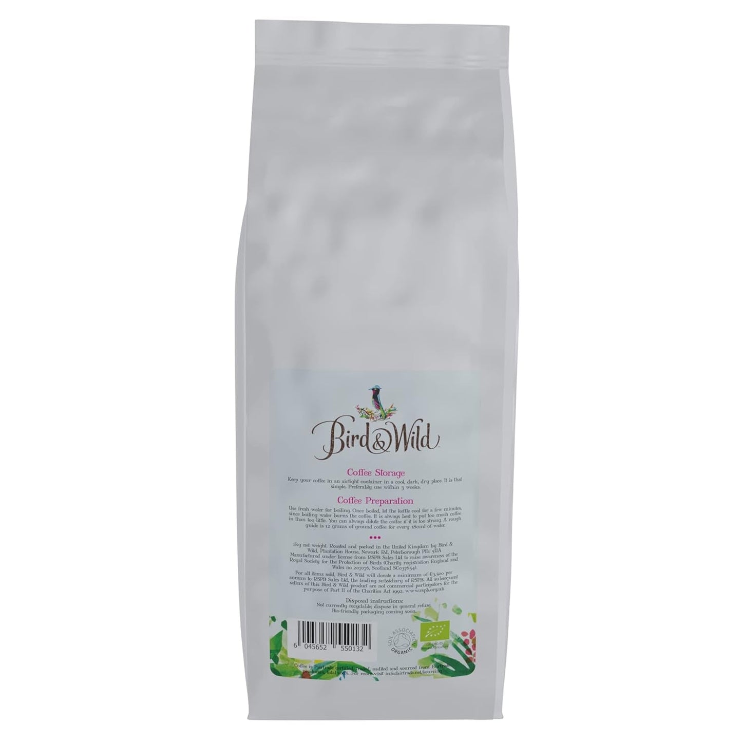 Mélange de grains de café expresso 1 kg, torréfaction moyenne, commerce équitable, biologique, cultivé à l'ombre, respectueux des oiseaux, poids net 1 kg