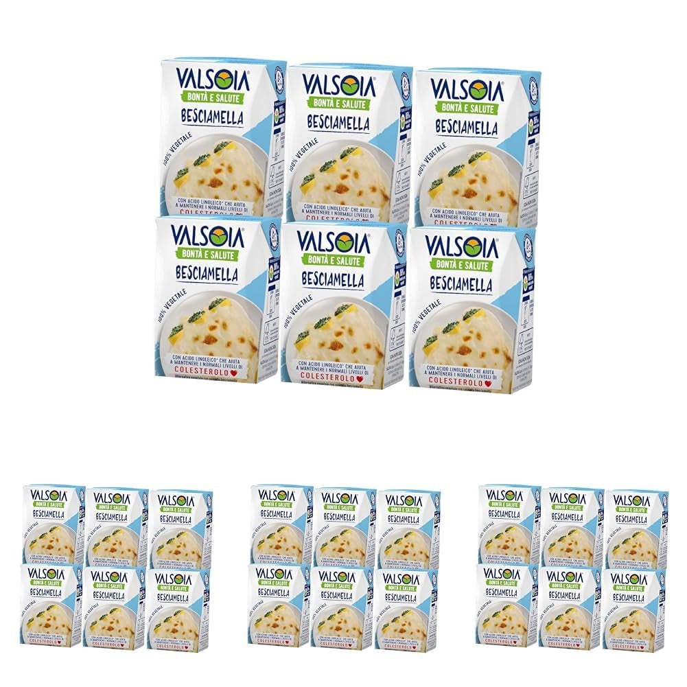 Après-shampooing Béchamel, Béchamel sans lactose, Polyvalent en cuisine, Idéal pour les végétaliens et végétariens, 6 x 200 ml