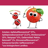FRECHE FREUNDE Gelées de Fruits Bio, Sucettes Pomme, Framboise et Riz, Snack Sucré Fruité pour Enfants, Sans Gluten, Végétalien, Paquet de 20 (20 x 30g)