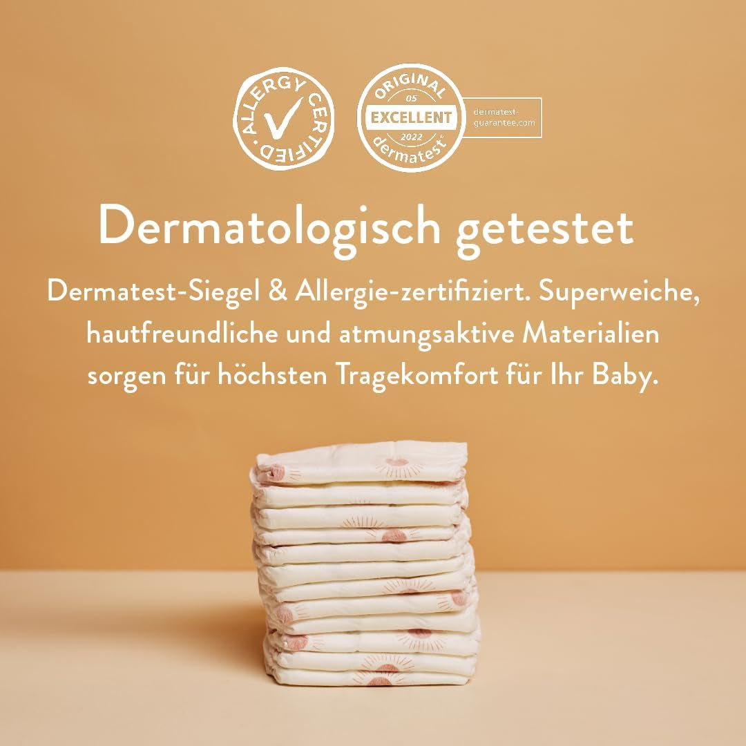 Couches bébé taille 3M (4-8 kg) - 1 sachet de 28 - Sans substances nocives, écologiques, très absorbantes, adaptées à un usage nocturne, ultra fines et douces - Fabriquées au Danemark