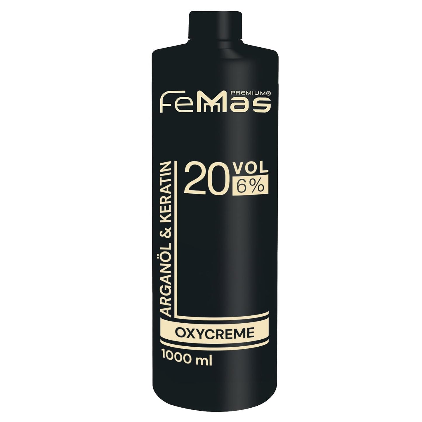 FemMas Oxycreme à 6% 1000 ml I Agent oxydant pour la coloration et la teinture des cheveux I Application facile et fixation optimale I Révélateur pour des résultats uniformes de qualité salon I Révélateur de coloration capillaire Teinture capillaire Naty Shop 6 1 litre (1 paquet)