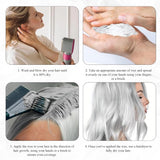 Teinture pour cheveux Gris Argent Crème de teinture pour cheveux gris argent naturel, Crème de teinture pour cheveux gris Gris argent, Crème de teinture pour cheveux naturelle gris argenté Teinture pour cheveux gris pour tous les types de cheveux avec 1 masseur de cuir chevelu (100 ml) Teinture pour cheveux Naty Shop
