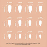 Faux ongles à pression courte, 24 pièces, paillettes dorées, colle sur rouge, ensemble d'ongles adhésifs, accessoires en acrylique pour femmes