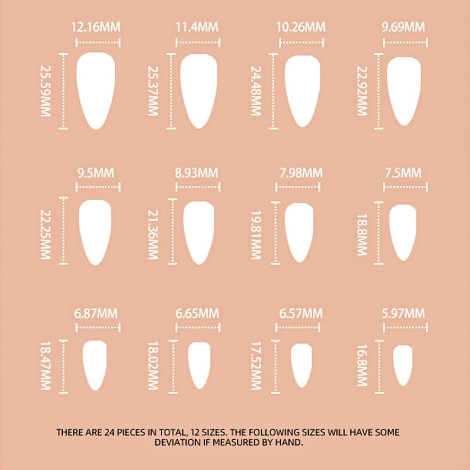 24 pièces presse longue sur les ongles cercueil ongles artificiels fleur de papillon ongles adhésifs blanc marron ensemble d'ongles en acrylique conseils d'ongles femmes printemps été accessoires pour ongles