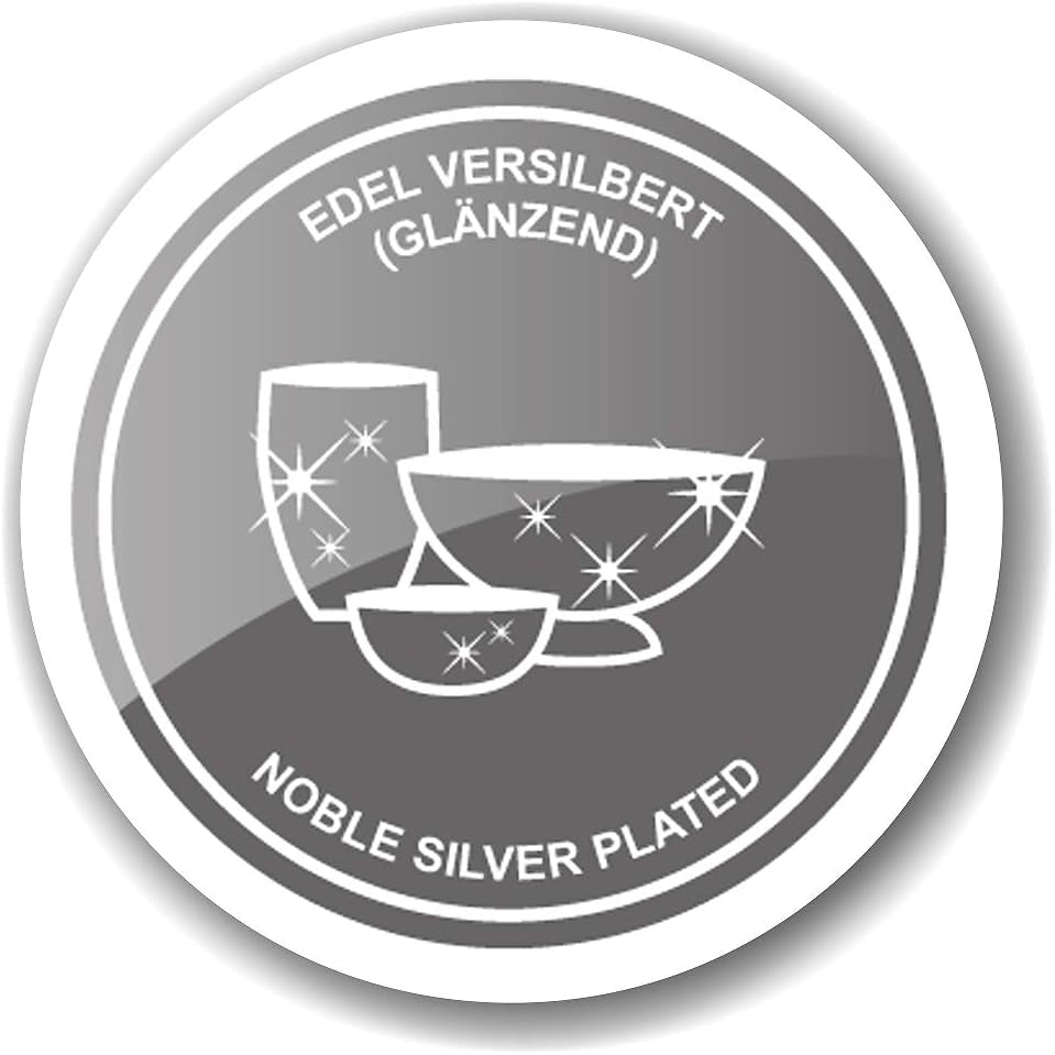 Pot à confiture de canard EDZARD (Ø 10 cm) en argent et verre - Boîte et cuillère - Bol, sucrier, fromage - Pot à confiture avec couvercle, rangement avec couvercle, coffret cadeau avec serrure