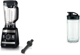 Bosch Batteur sur socle Vitaboost MMBH6P6BDE, 6-Klingen-Edelstahlmesser, 2.5L Tritan-Mixbehälter, Stopfer, 6 Automatikprogramme, Rezeptbuch, Bpa-Frei, Einfache Reinigung, 45 000 U/Min, 1600 W, Schwarz Bucatarie Naty Shop Bundle Mit Becher 300Ml 6 Automatikprogramme Deutsches Livre de réception
