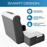 Oreiller de lecture compensé, oreiller de dossier de lit, oreiller de bras pour télévision, livres, jeux, chambre à coucher, soutien du dos (gris/blanc, standard)