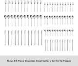 Karaca Focus Elegance, set de couverts 84 pièces, 12 personnes Cuisine Naty Shop