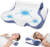 TopEsct Oreiller en mousse à mémoire de forme, oreiller pour dormeur latéral, oreiller cervical, oreiller de tête pour dormeurs sur le côté et sur le dos (gris)