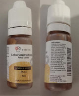 Colorant alimentaire Wenburg, pailleté, 11 ml, concentré, fabriqué en UE, liquide. Pour colorer la pâte, les boissons, les arômes, le slime - Colorant alimentaire à paillettes dorées - Colorant à gâteau doré - Paillettes dorées