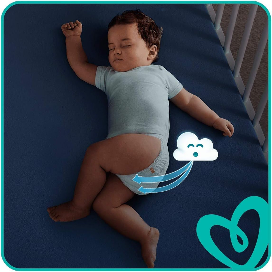 Couches Pampers 81657566 Pantalon Baby-Dry, blanc