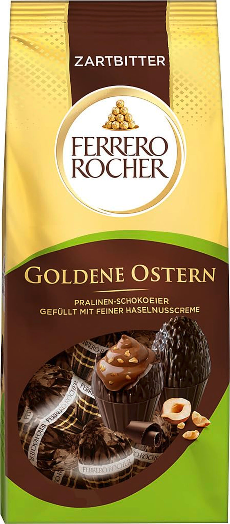 Oeufs chocolat praliné 90g – Chocolat noir aux éclats de noisettes et fine crème de cacao aux noisettes – Oeufs de Pâques pour nids de Pâques – Cadeau de Pâques – Chocolat de Pâques, Douceurs de Pâques