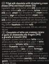 Lindt HELLO Gâteau au fromage aux fraises et au chocolat | Barre 100g | Chocolat au lait fourré à la crème de fromage blanc aux fraises | Barre de chocolat | Cadeau chocolat (paquet de 5)