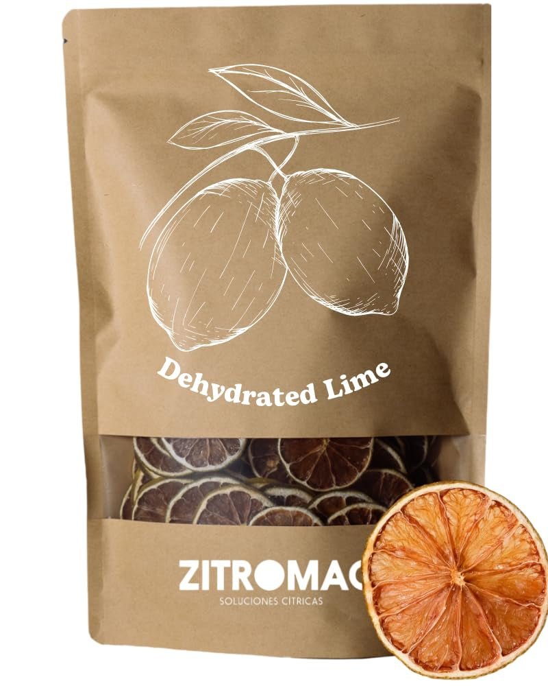200gr Citrons verts séchés pour cocktails|fruits secs pour cocktails sans sucre, décoration, pâtisserie, Noël, boissons, thé|100% naturel Tranches de citron vert séchées pour gin, cocktail du soir Produits déshydratés Naty Shop Limes 100Gr