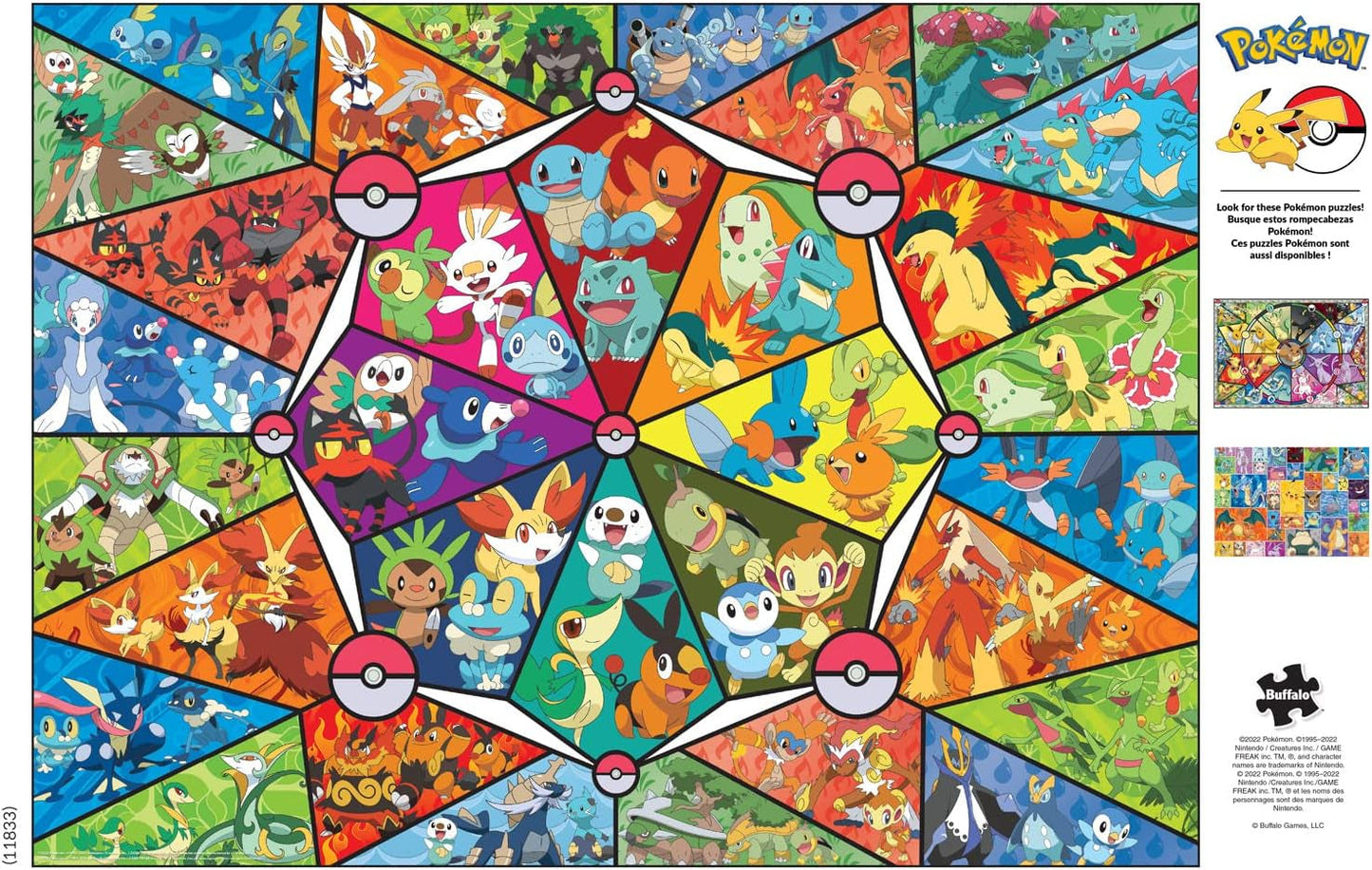 Buffalo Games - Pokémon - Démarreur vitrail - puzzle 1000 pièces Puzzle Naty Shop