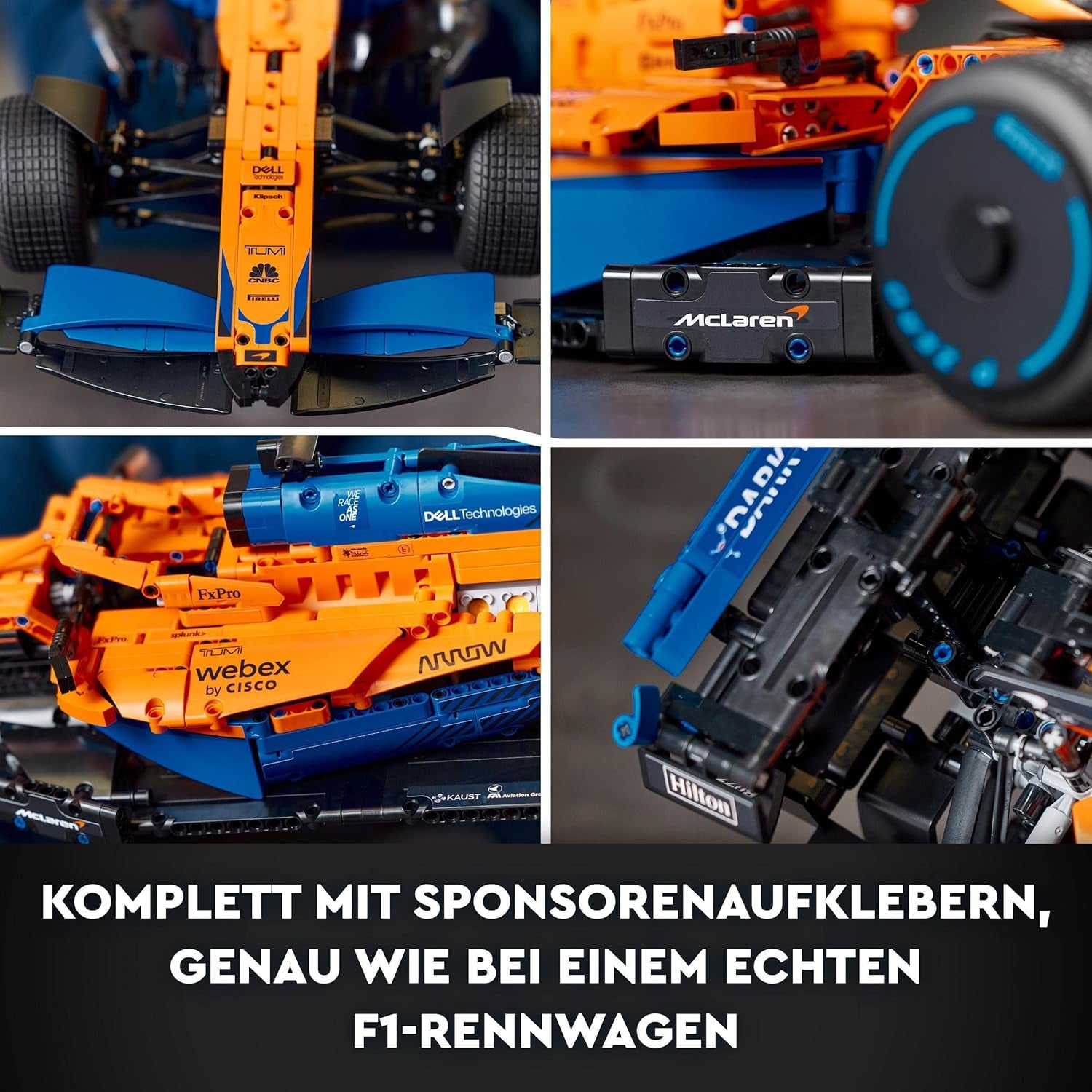Lego Technic Mclaren Formula 1 Racing Car - Modèle F1 adulte avec moteur V6 et direction - Cadeau pour les fans de sports mécaniques et les collectionneurs - 42141 Jeux de construction Besuche den LEGO-Store
