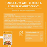 Wellness CORE Tender Cuts 6 x 85g, Chicken Selection Mix - Nourriture humide pour chats, morceaux tendres en sauce, sans céréales, naturelle, hypoallergénique, riche en protéines, haute teneur en viande