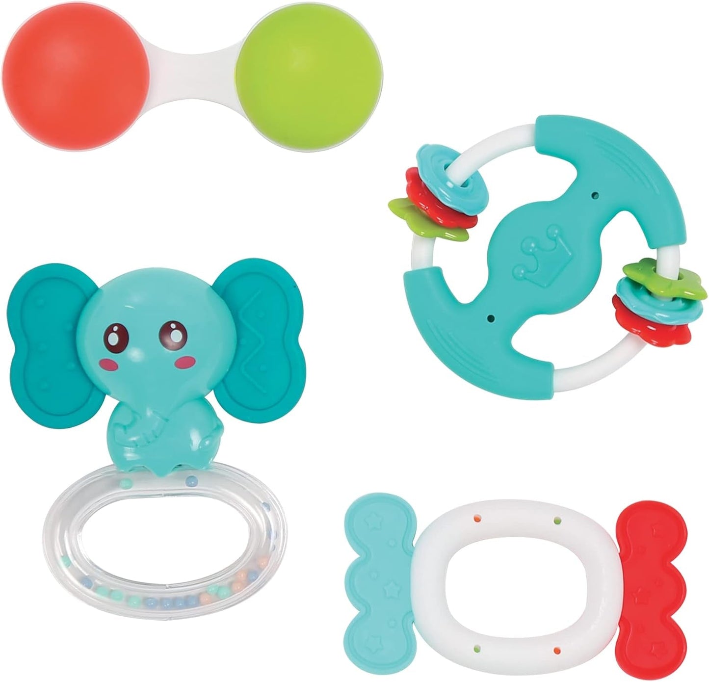 LUDI - Planète Cloche - Jouet bébé - Dès 3 mois - Couleurs vibrantes, textures différentes et forme originale - Favorise la motricité fine et la dextérité Bebe Naty Shop 4 jouets hochets