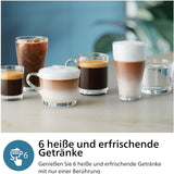 Machine à expresso automatique PHILIPS série 3300 - 6 boissons, écran tactile couleur moderne, système de préparation de lait LatteGo, SilentBrew, moulin 100% céramique, filtre AquaClean. Chromé noir (EP3347/90)