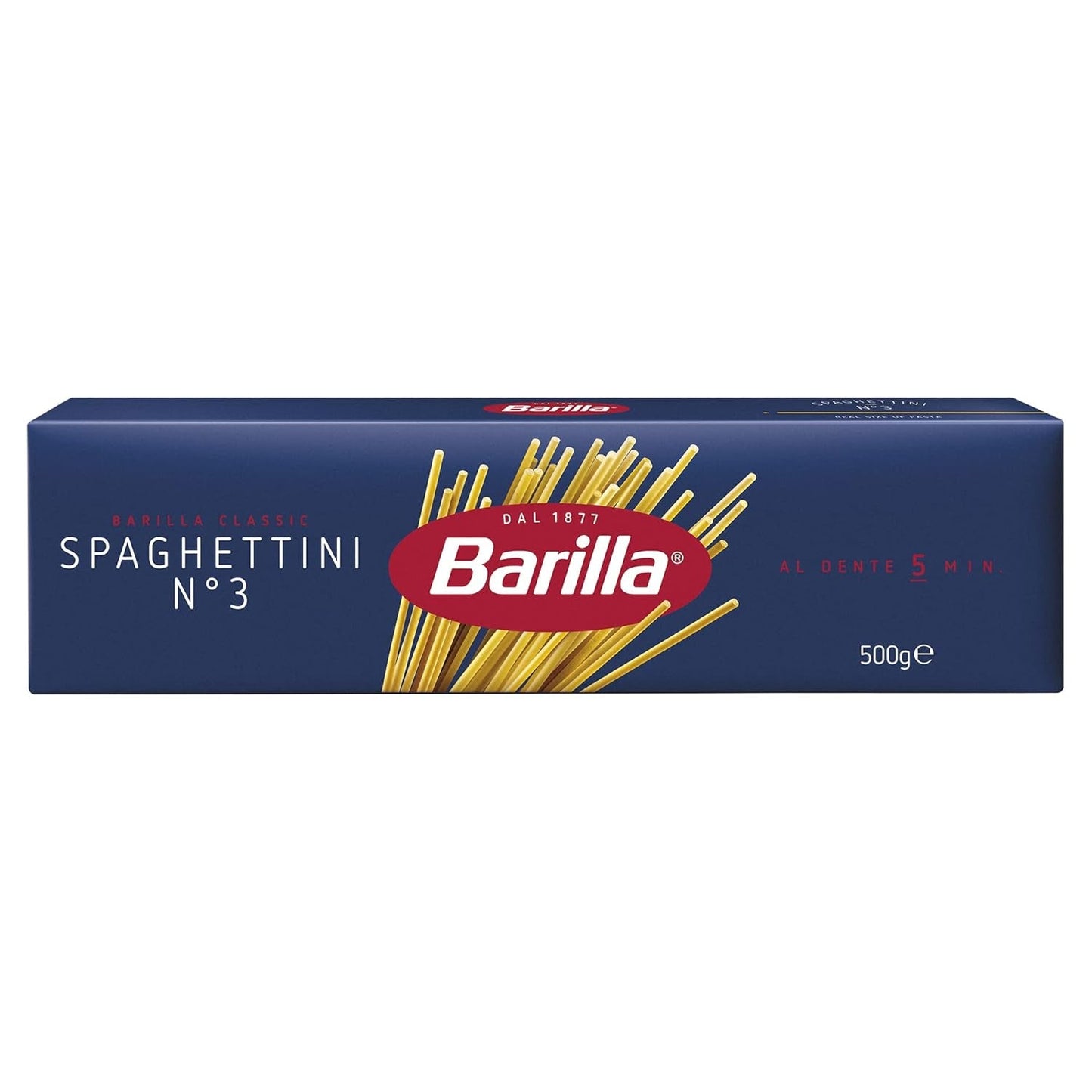 Barilla Pasta Klassische Spaghetti n.5 aus Hartweizen de haute qualité immergé al dente, (1 x 500 g), sans goût
