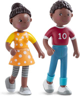 HABA 306696 - Ensemble de jeu Little Friends Family Time, accessoires de poupée flexibles, à partir de 3 ans