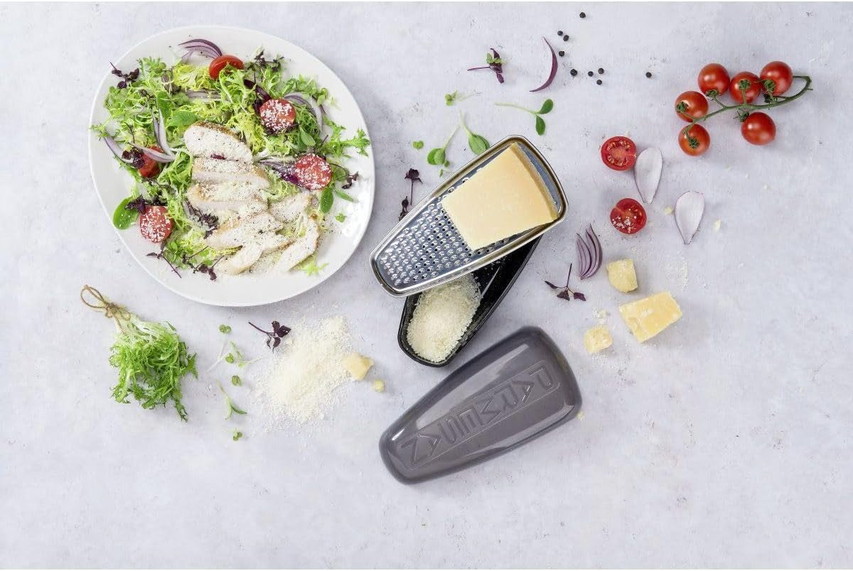 FACKELMANN Food&More 45463, Râpe à parmesan en inox avec boîte fraîcheur Eplucheur Naty Shop