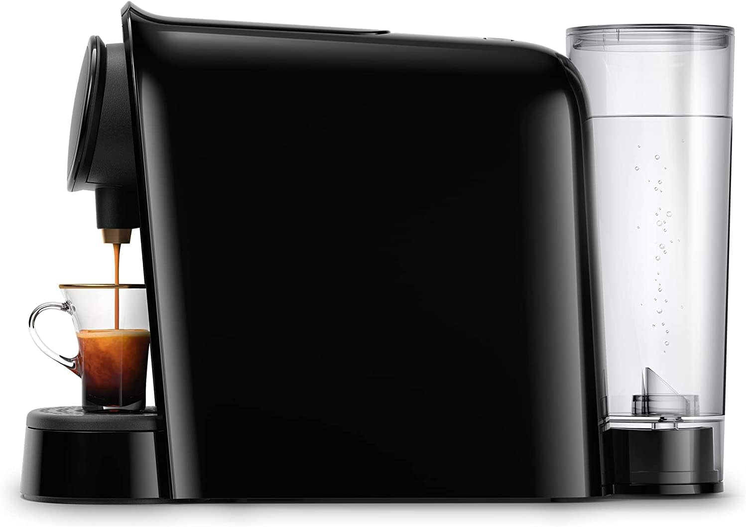 PHILIPS LM8012/60 Machine à Expresso à Capsules - Deux Doses, Double Plaisir, 1 ou 2 Tasses, Ristretto, Espresso, Lungo ou Grand Café Long, Double Capsule, Véritable Qualité Espresso, Noir Piano