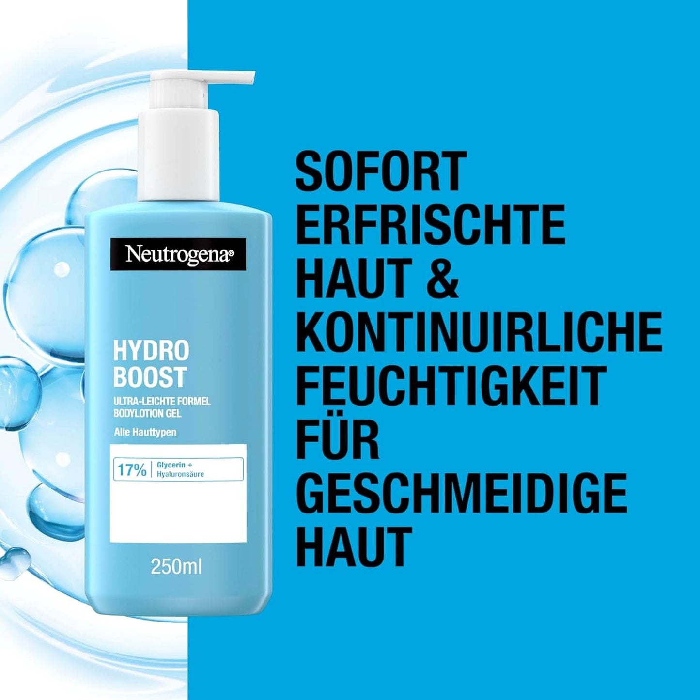 Neutrogena Hydro Boost Ultra-Light Formula Bodylotion Gel pour peaux fines, 250 ml Cosmétiques et beauté Naty Shop