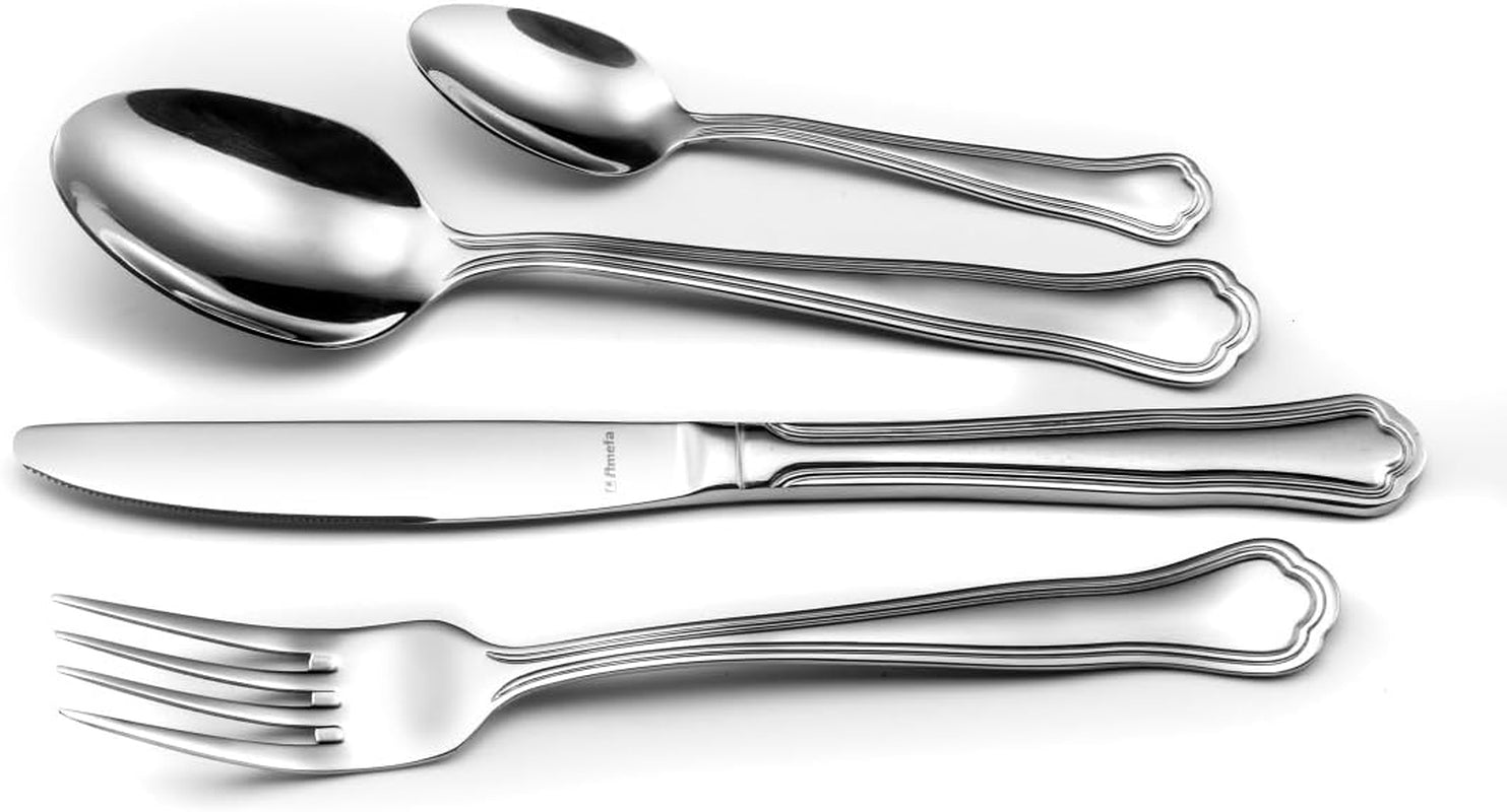Amefa couverts CONTOUR URFE, 6 personnes, inox poli, 24 pièces Cuisine Naty Shop