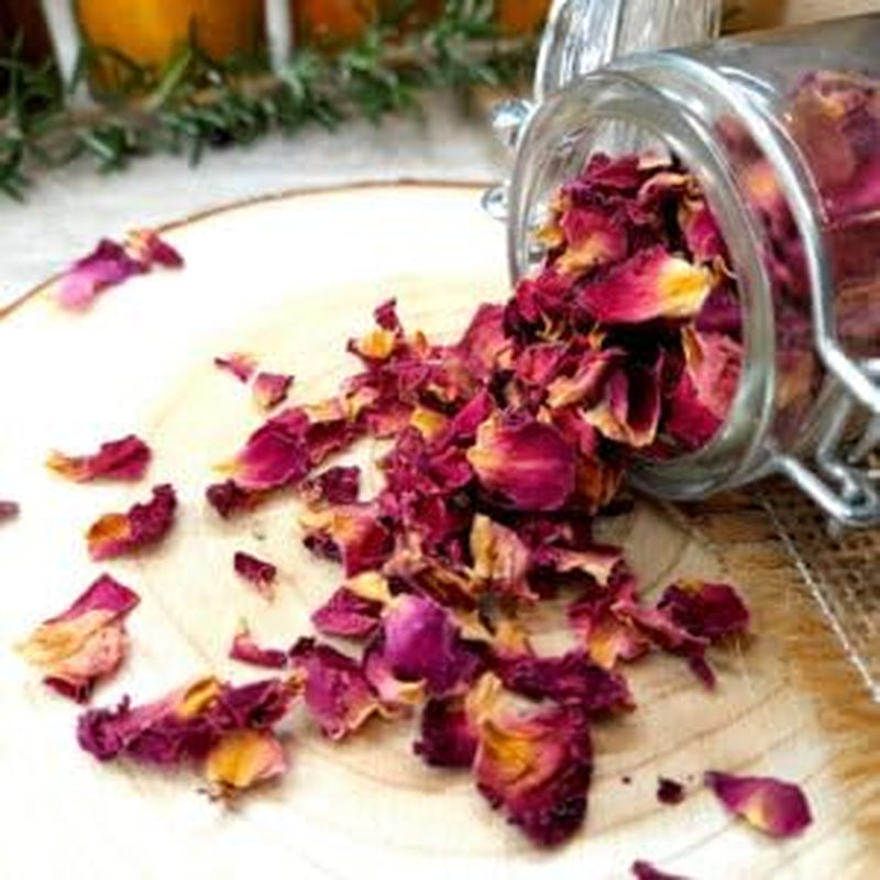 500g boutons de roses comestibles premium - infusion de pétales de roses séchées de l'Atlas - goût et arôme sucrés et floraux - 100% naturels, purs et sans additifs | Tazarin Ltd