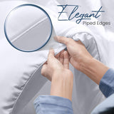Housse de couette en duvet Utopia (Blanc, Queen) - Pour toutes les saisons - Remplissage de fibres de peluche siliconées - Courtepointes et courtepointes cousues en boîte Naty Shop