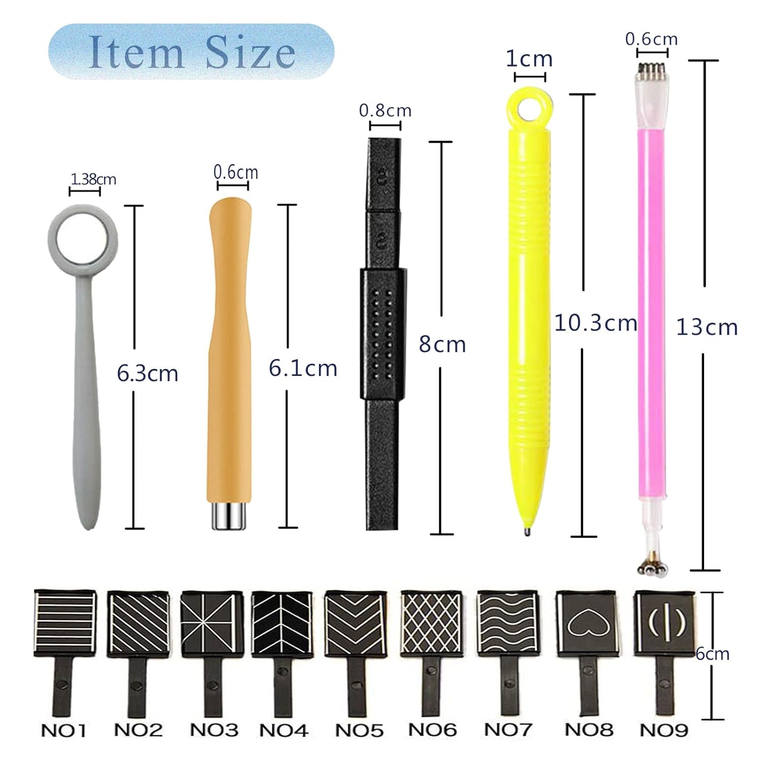 14 pièces Nail Art Werkzeug Magnetstift DIY Magic 3D Magnet Stick Set Application avec Cat Eye Gel Pulver ou Nagelac - Stylo magnétique pour les yeux pour un effet magique idéal