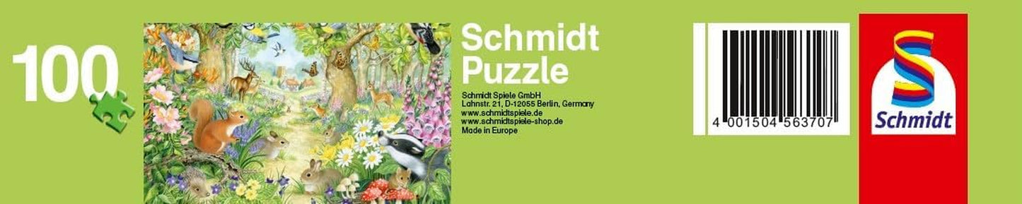 Schmidt Spiele 56370 Animaux dans la forêt, puzzle pour enfants, 100 pièces Puzzle Naty Shop