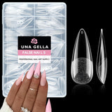 Ballerine Gel Ongles Conseils 216 pièces 12 Tailles Doux Gel Ongles Couverture Complète Ongles Extension Ensemble Semi Mat BRICOLAGE Home Art