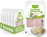 Elf-Family Konjak Reis Thai Brauner Shirataki Bowl -[Boîte pour 1 personne] - Instant Jasmin Reis - Fertiggerichte for Mikrowelle - Natural Superfoods Mikronährstoffe - Vegan/Low Carb/Fettfrei - 6er Box