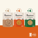 Applaws Nourriture humide naturelle de qualité supérieure pour chat, sélection de poulet en soupe, sachets en portions de 70 g (12 x 70 g)