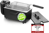 Friteuse à huile Emerio 3,0 L avec technologie zone froide, 2000 W électroménager Naty Shop noir