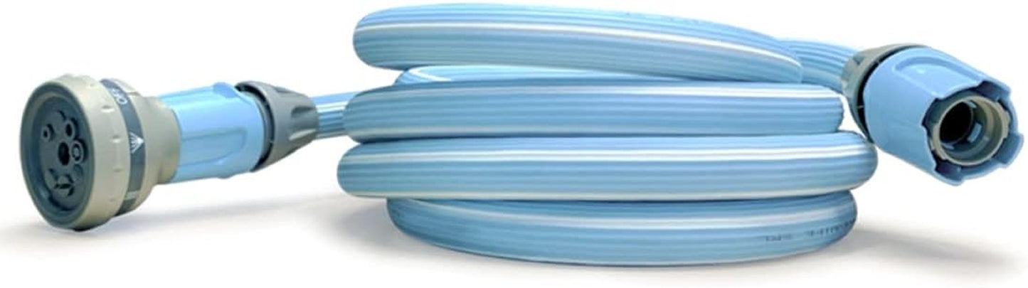 Magic Blue Tuyau d'arrosage extensible résistant aux nœuds et à la torsion de 10 mètres avec sac et buse de pulvérisation