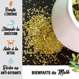 ORIGEENS BIO YERBA MATE À LA MENTHE ET CITRON 200 G - Fraîcheur I Yerba Mate Bio non torréfiée, feuilles, sans tiges ni poussière