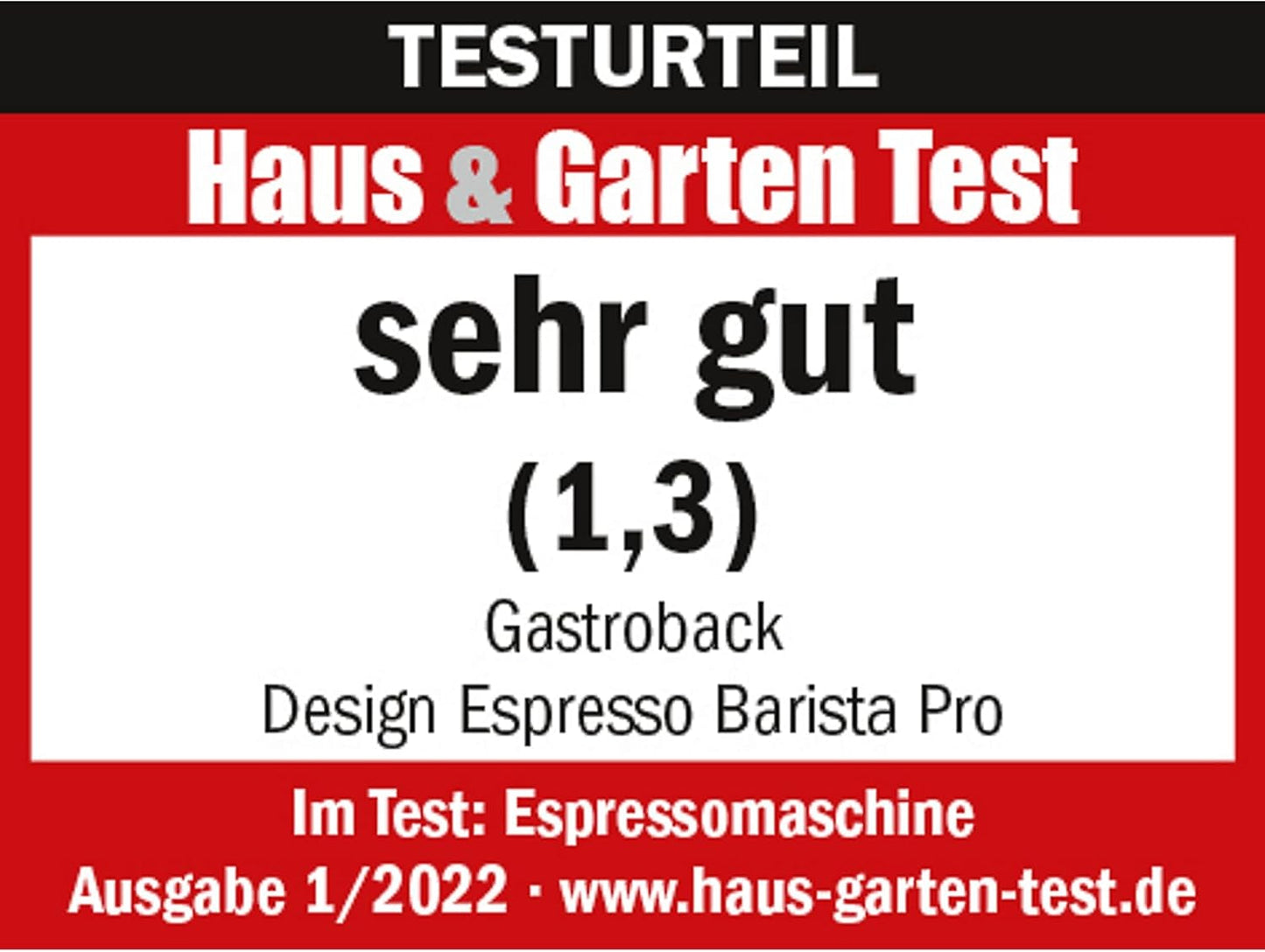 Machine à expresso GASTROBACK avec moulin comprenant pot à lait, presse-agrumes et porte-filtre en acier inoxydable - Machine à expresso Barista avec mousseur à lait - Machine à expresso avec 30 réglages de mouture
