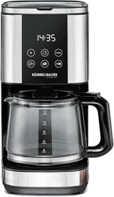 Machine à expresso à filtre Rommelsbacher FKM 1000 - réservoir d'eau de 1,5 litre pour 12 tasses de café, carafe en verre, démarrage différé, fonction maintien au chaud, fonction arôme, porte-filtre amovible 1x4