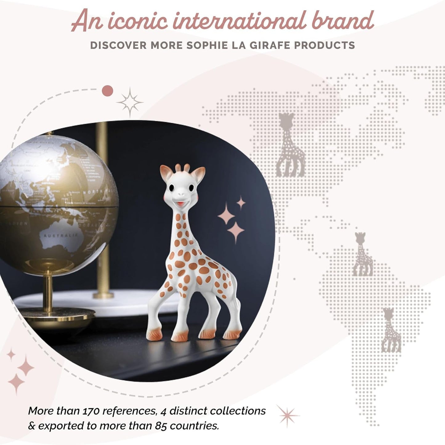 Sophie la girafe - Coffret bébé + anneau de dentition - Caoutchouc 100% naturel - Coffret d'activités bébé - Jouet d'éveil