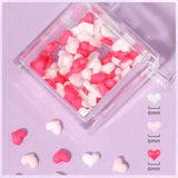 Makartt Gel adhésif pour strass – 15 ml de colle UV pour ongles avec breloques roses en forme de cœur, bijoux et accessoires de design d'ongles pour manucure à domicile, cadeau de Saint-Valentin
