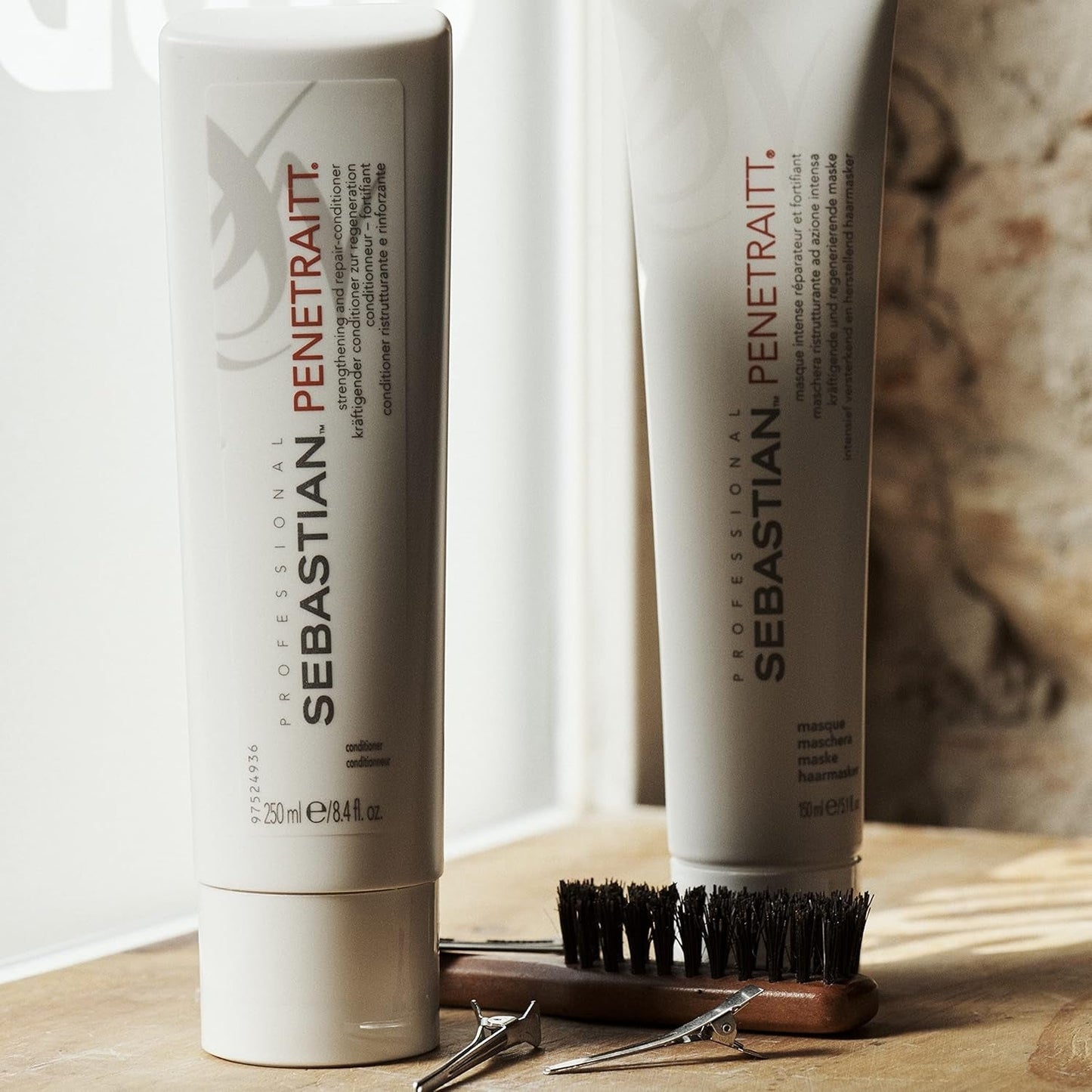 SEBASTIAN PROFESSIONAL PENETRAITT - Masque capillaire réparateur régénère les cheveux abîmés (150 ml) - soin en profondeur pour cheveux abîmés et décolorés - répare et renforce Masque Capillaire Naty Shop