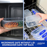 Pot pour le stockage des aliments KLIP IT System | 9,67 litres | Pot de conservation empilable et hermétique avec couvercle, adapté au réfrigérateur/congélateur | Plastique sans BPA | clips bleus | 1 pièce (paquet de 4) boîtes de conservation alimentaire Naty Shop