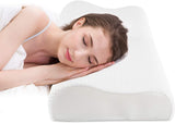 Fityou Oreiller en mousse à mémoire de forme Oreiller de soutien du cou Oreiller de couchage ergonomique Oreiller rafraîchissant Conception double face Housse de coussin lavable (67,5 x 40 x 13 cm) Oreillers orthopédiques cervicaux Naty Shop Blanc pur 60 x 35 x 9/11 cm