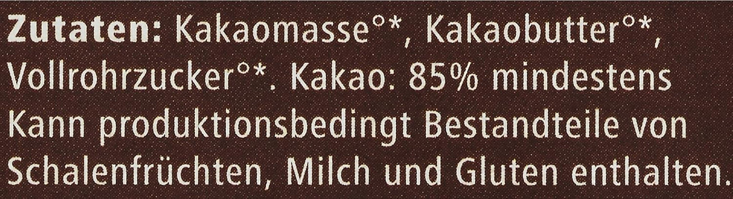 Grand Noir amer bio, 85%, 100g