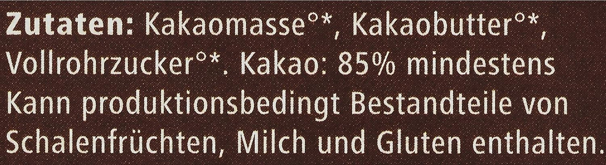 Grand Noir amer bio, 85%, 100g