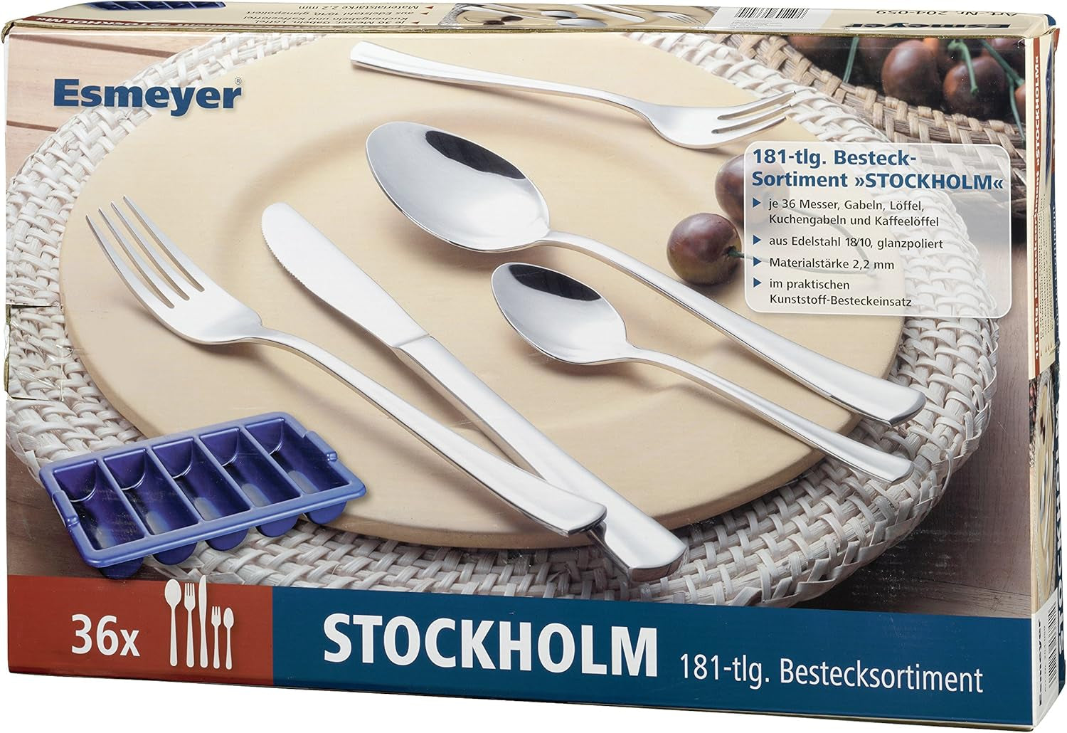 Ensemble économique STOCKHOLM 204-059, 181 pièces, multicolore Kitchen Naty Shop